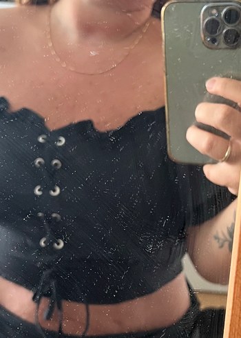 Siyah Fitted Hemşire Korsesi Midi Boy