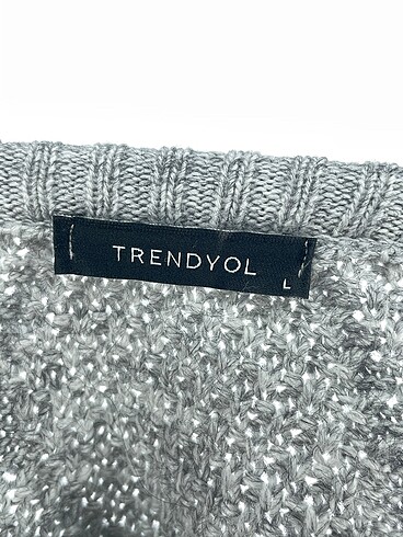 l Beden gri Renk Trendyol & Milla Kazak / Triko %70 İndirimli.