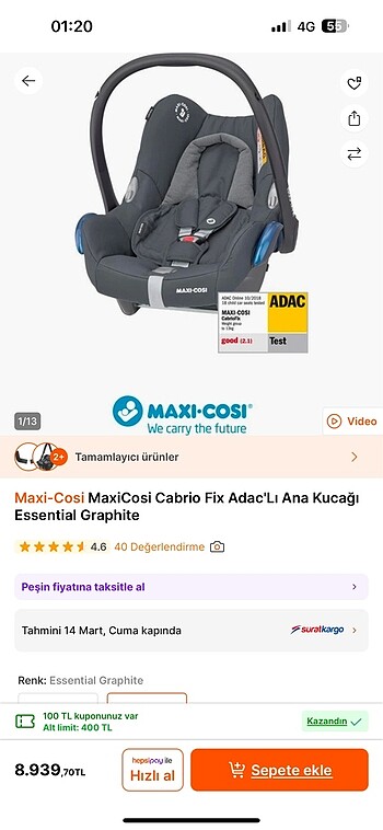 Maxi Cosi Maxi Cosi Cabriofix Puset