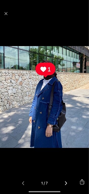 Denim trençkot