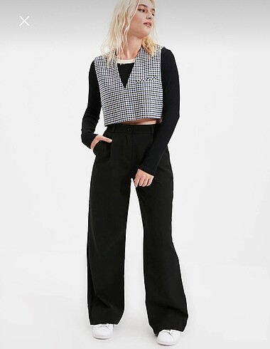 SİYAH WIDE LEG PANTOLON