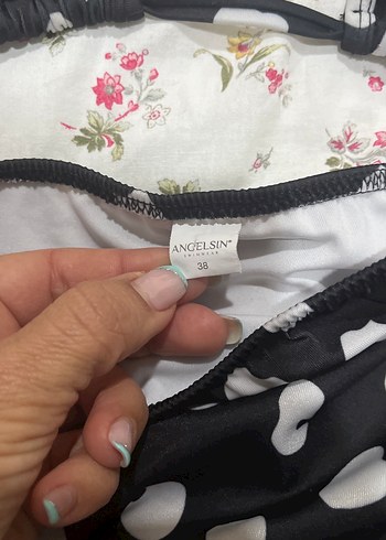 Puantiye Desenli Fırfırlı Mini Bikini - Görsel 2