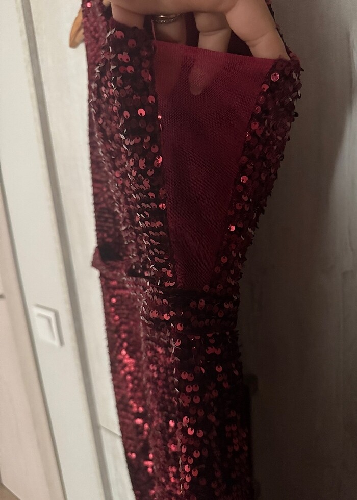 Payetli balık abiye elbise - Görsel 4