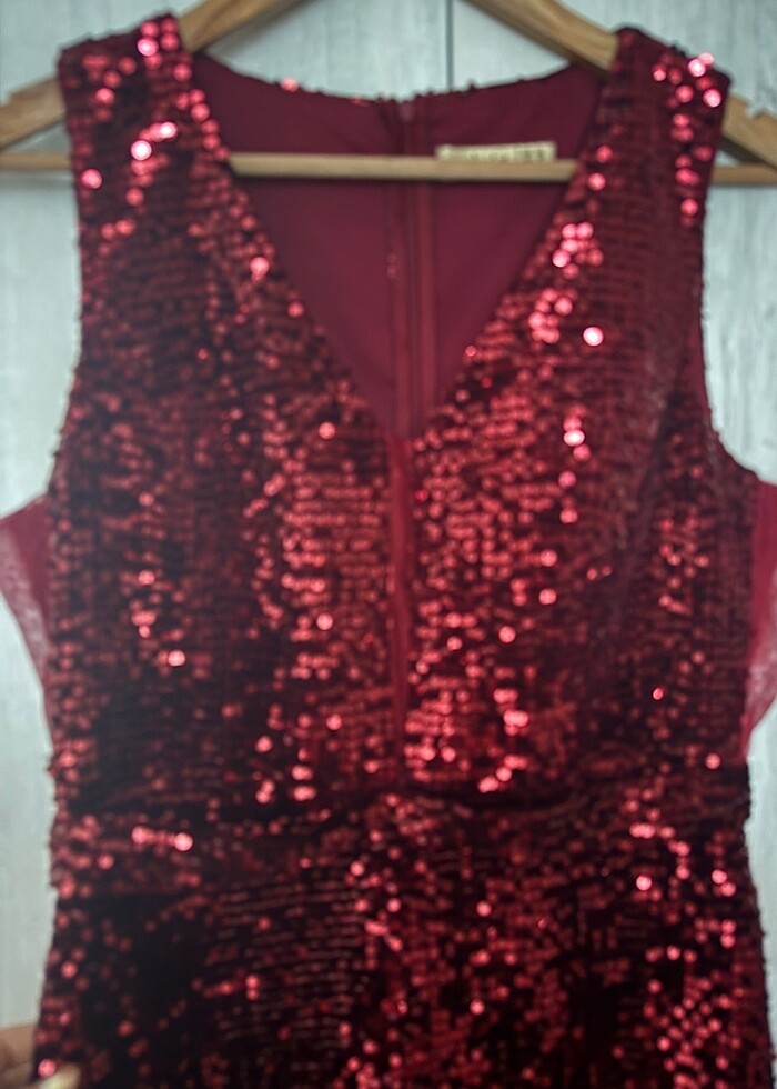 Payetli balık abiye elbise - Görsel 2