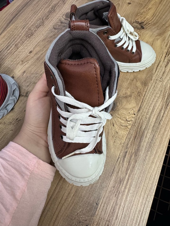 Erkek Çocuk Kahverengi Deri Bağcıklı Bot - Görsel 2