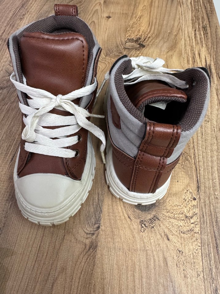 Erkek Çocuk Kahverengi Deri Bağcıklı Bot - Görsel 5