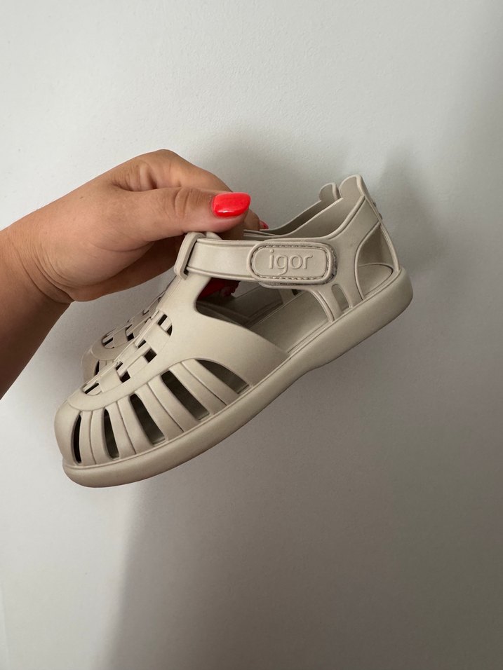 Bej igor çocuk sandalet - Görsel 4