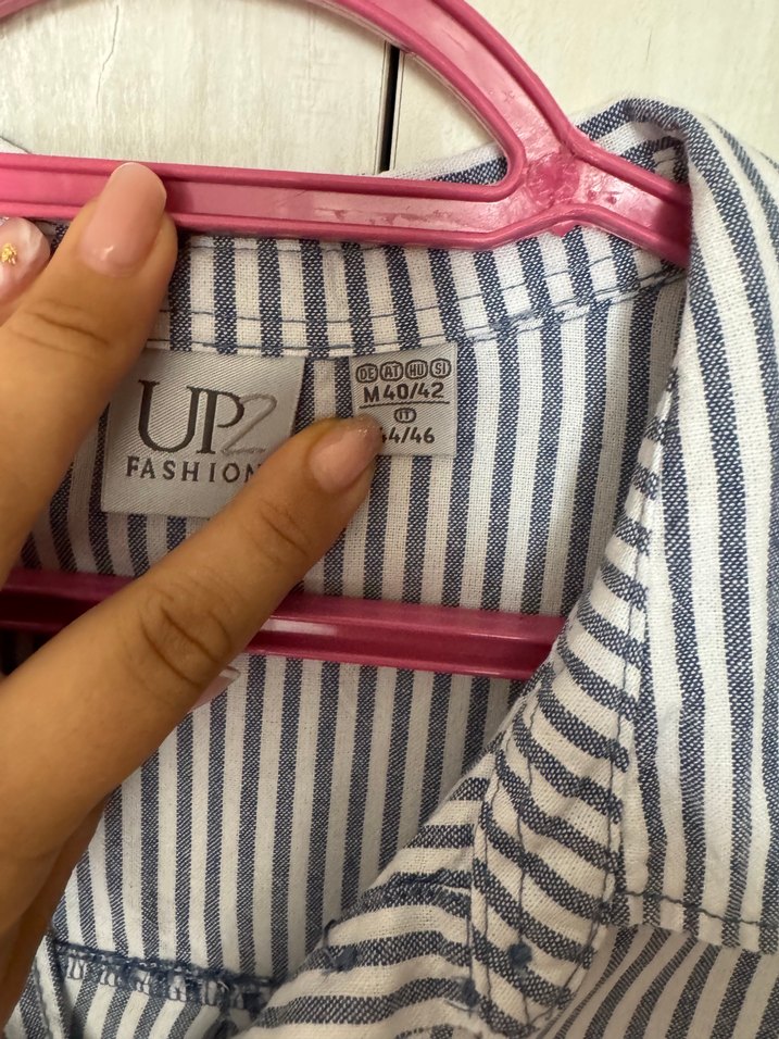 Çizgili Kolsuz Gömlek Elbise - Görsel 3