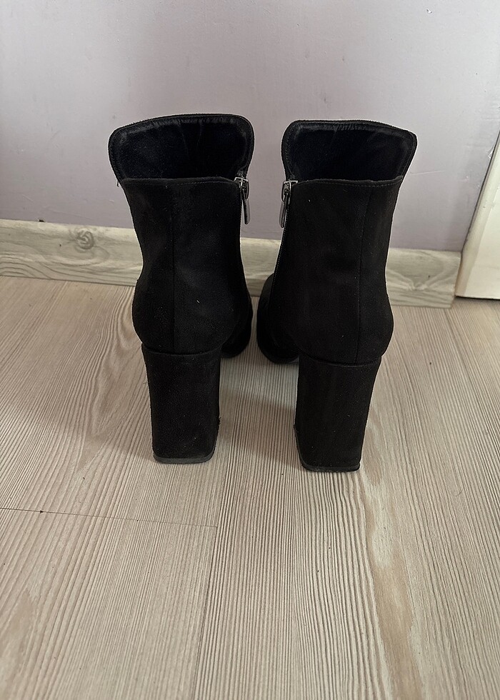 Kadın siyah süet bot - Görsel 3