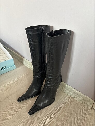 Diğer Siyah deri çizme