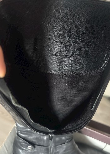 Siyah deri çizme - Görsel 4