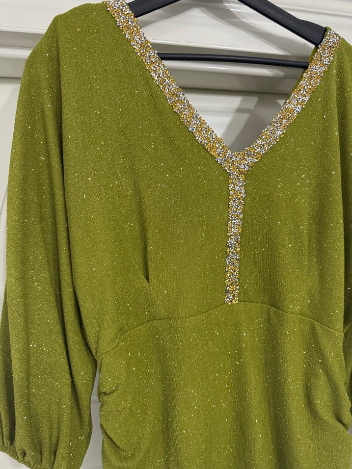 Simli Midi abiye - Görsel 2