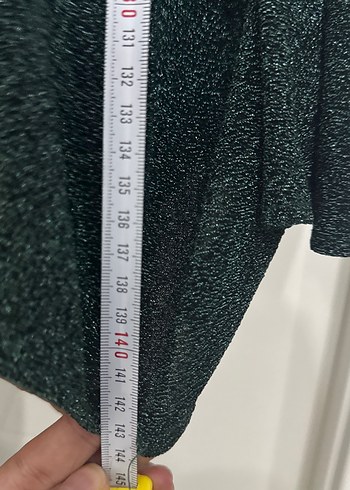 Uzun Kollu Koyu Yeşil Drapeli Kadın Elbise - Görsel 7