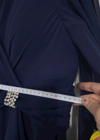 Kadın Lacivert Uzun Abiye Elbise - Görsel 7