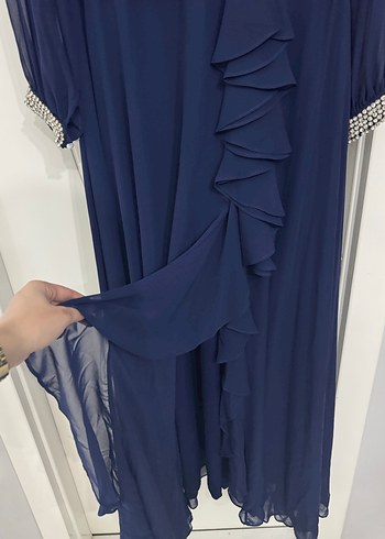 Kadın Lacivert Uzun Abiye Elbise - Görsel 3