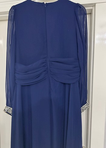 Kadın Lacivert Uzun Abiye Elbise - Görsel 6