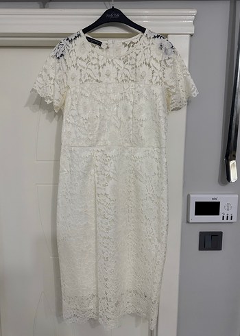 Dantel Detaylı Midi Elbise - Görsel 2