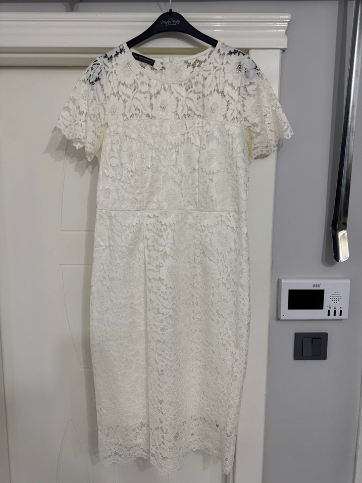 Dantel Detaylı Midi Elbise - Görsel 2