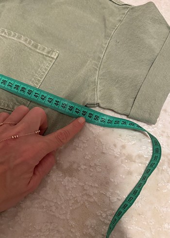 Düğmeli Kısa Denim Tulum - Görsel 8