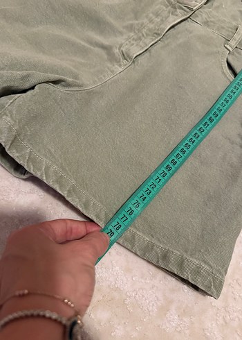 Düğmeli Kısa Denim Tulum - Görsel 6