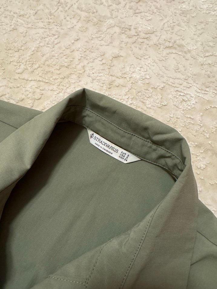 Düğmeli Kısa Haki Yelek - Görsel 5