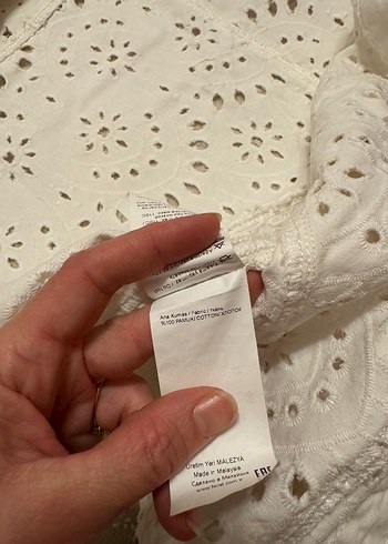 Nakışlı Beyaz Kadın Ceket - Görsel 5