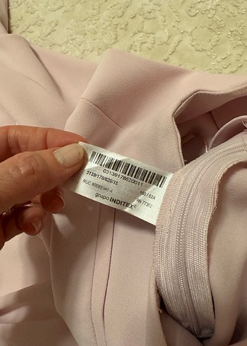 Pudra Renkli Kemerli Kadın Uzun Yelek Takım - Görsel 19