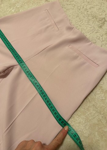 Pudra Renkli Kemerli Kadın Uzun Yelek Takım - Görsel 17