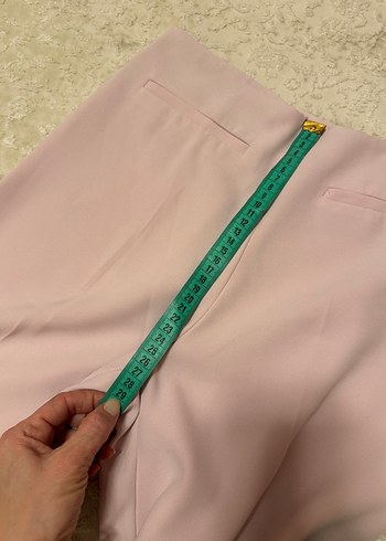 Pudra Renkli Kemerli Kadın Uzun Yelek Takım - Görsel 16