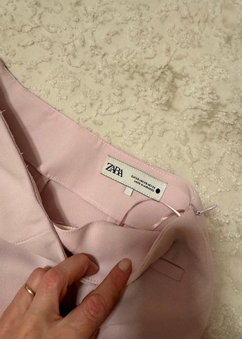 Pudra Renkli Kemerli Kadın Uzun Yelek Takım - Görsel 14