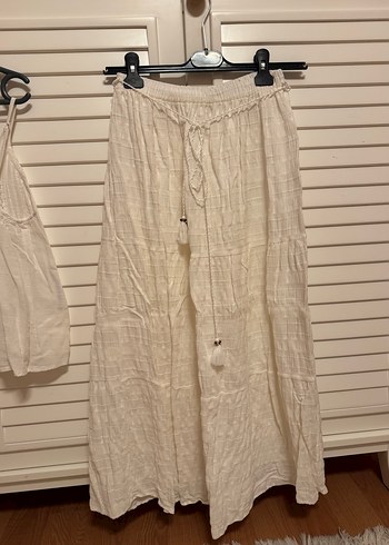 Beyaz Keten Bohem İkili Takım - Görsel 5