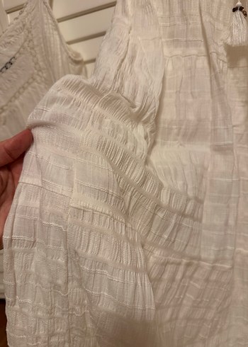 Beyaz Keten Bohem İkili Takım - Görsel 2