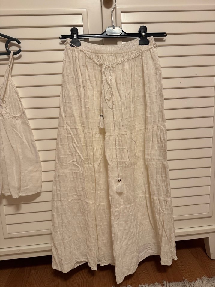 Beyaz Keten Bohem İkili Takım - Görsel 5