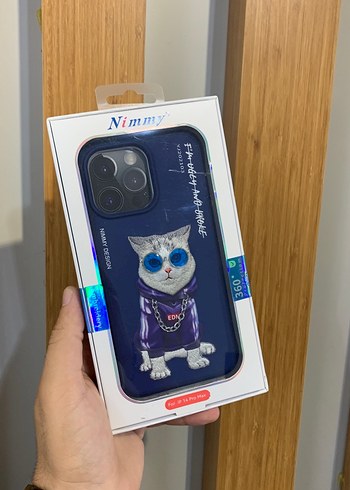 Parlak Mor Kedi Desenli Telefon Kılıfı