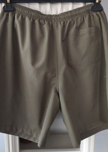 haki renk Loose Fit Mini Şort - Görsel 6