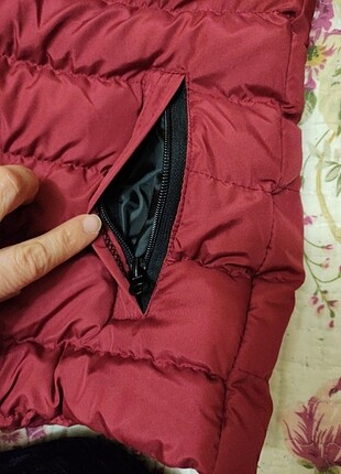 m Beden bordo Renk Bordo kapüşonlu Mont