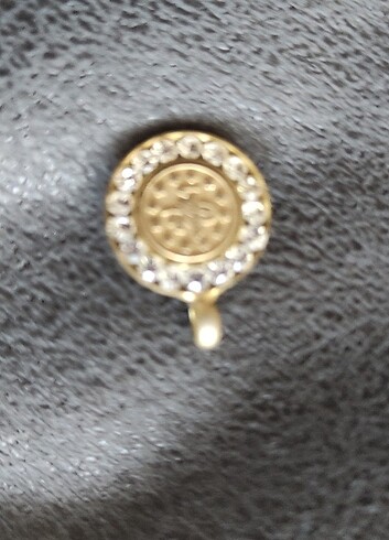 taşlı pirinç kolye ucu - Görsel 2