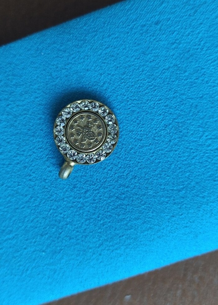 taşlı pirinç kolye ucu - Görsel 3