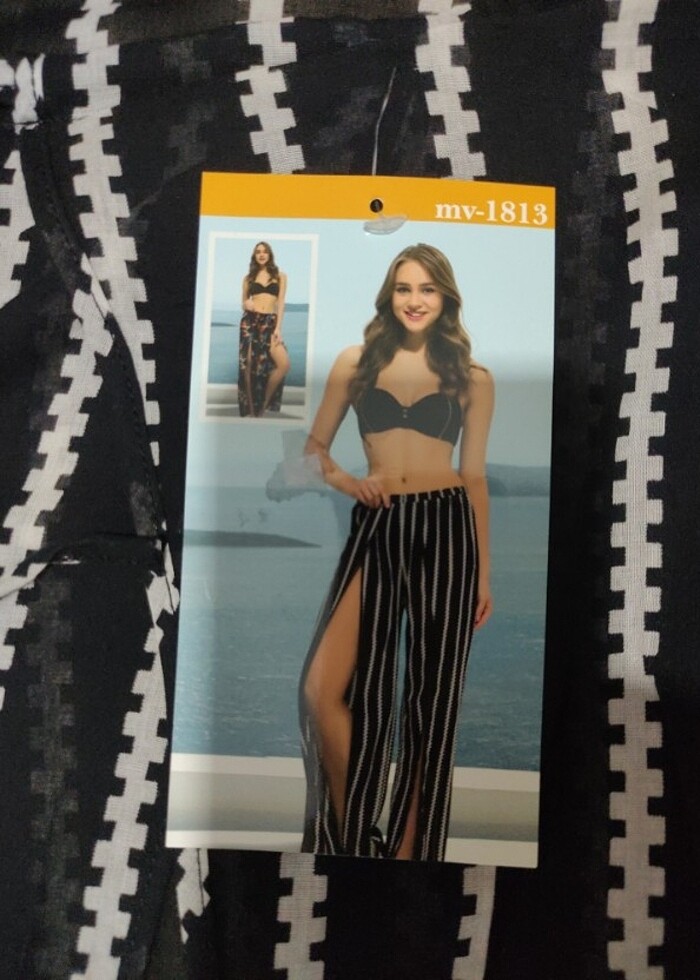 Plaj pantolonu pareo - Görsel 3