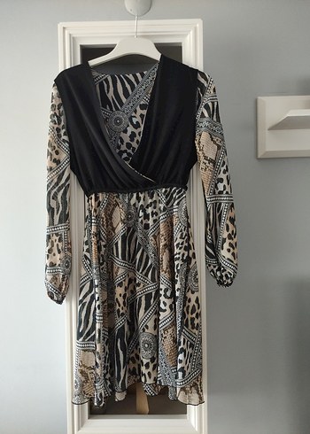 La Petite Francaise Bohem Tarz Mini Zebra Desenli Tunik