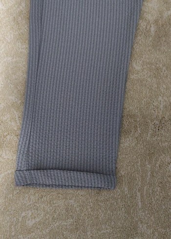 Düğmeli Gri erkek Kumaş Pantolon - Görsel 2