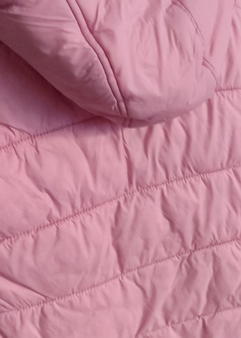 Kız Çocuk Kapüşonlu Pembe Yelek - Görsel 3