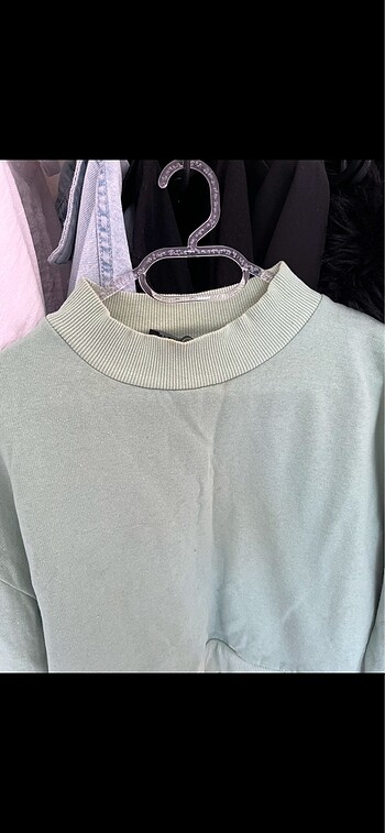 Mint yeşili sweatshirt