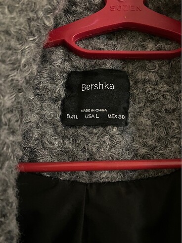 l Beden gri Renk BERSHKA Gri Kaban