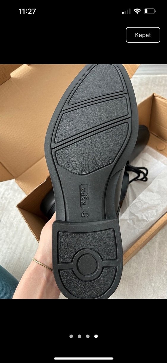 Siyah Klasik Erkek Deri Ayakkabı jandarma iskarpin - Görsel 4