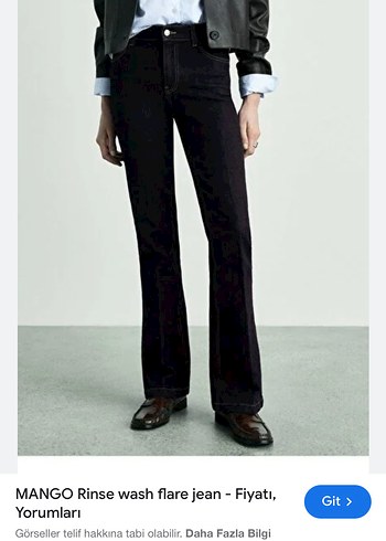 Mango rinse wash flare jean - Görsel 3