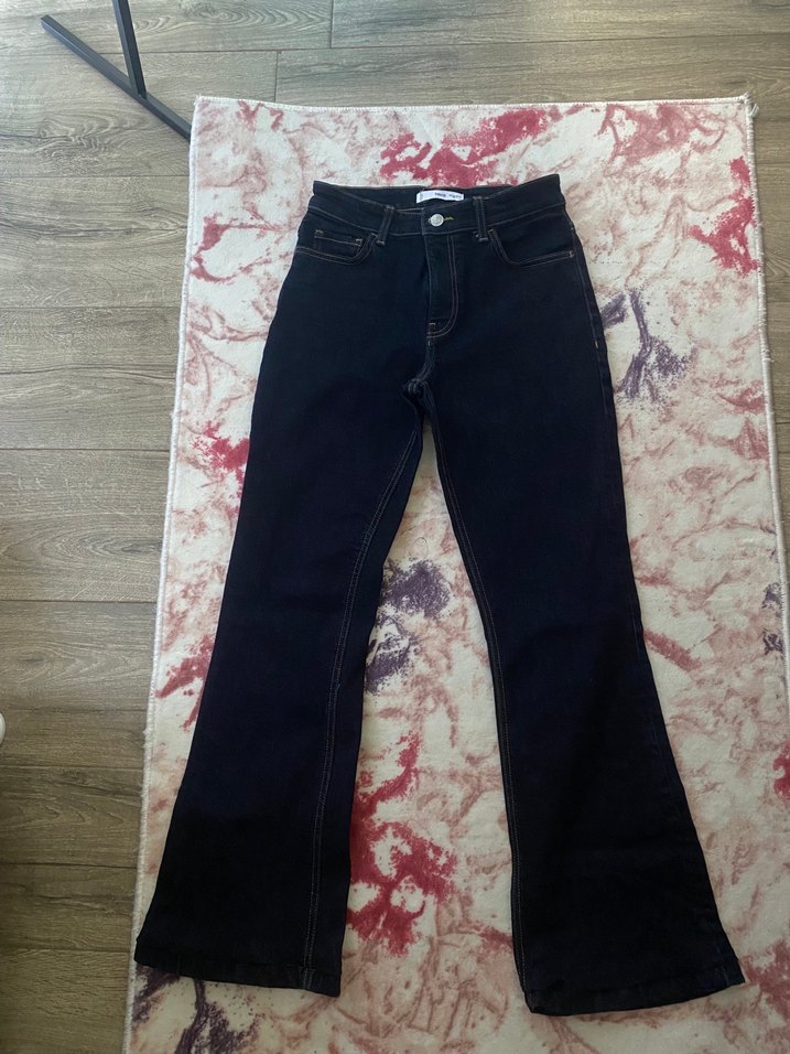 Mango rinse wash flare jean - Görsel 5