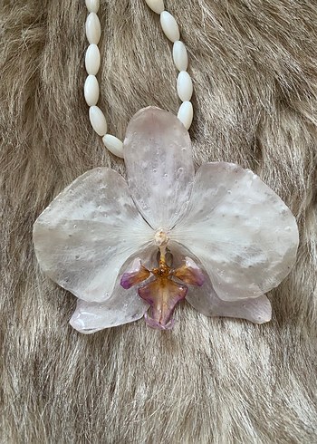 Gerçek orkide kolye - Görsel 3