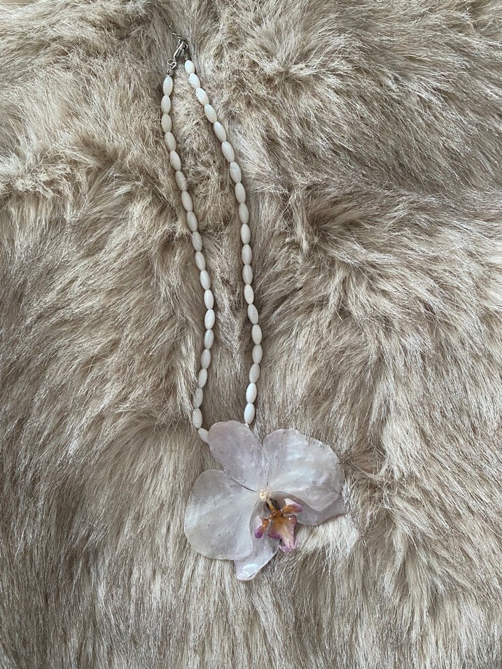 Gerçek orkide kolye - Görsel 2