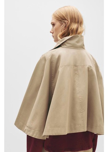 Pull and bear pelerin trençkot - Görsel 4